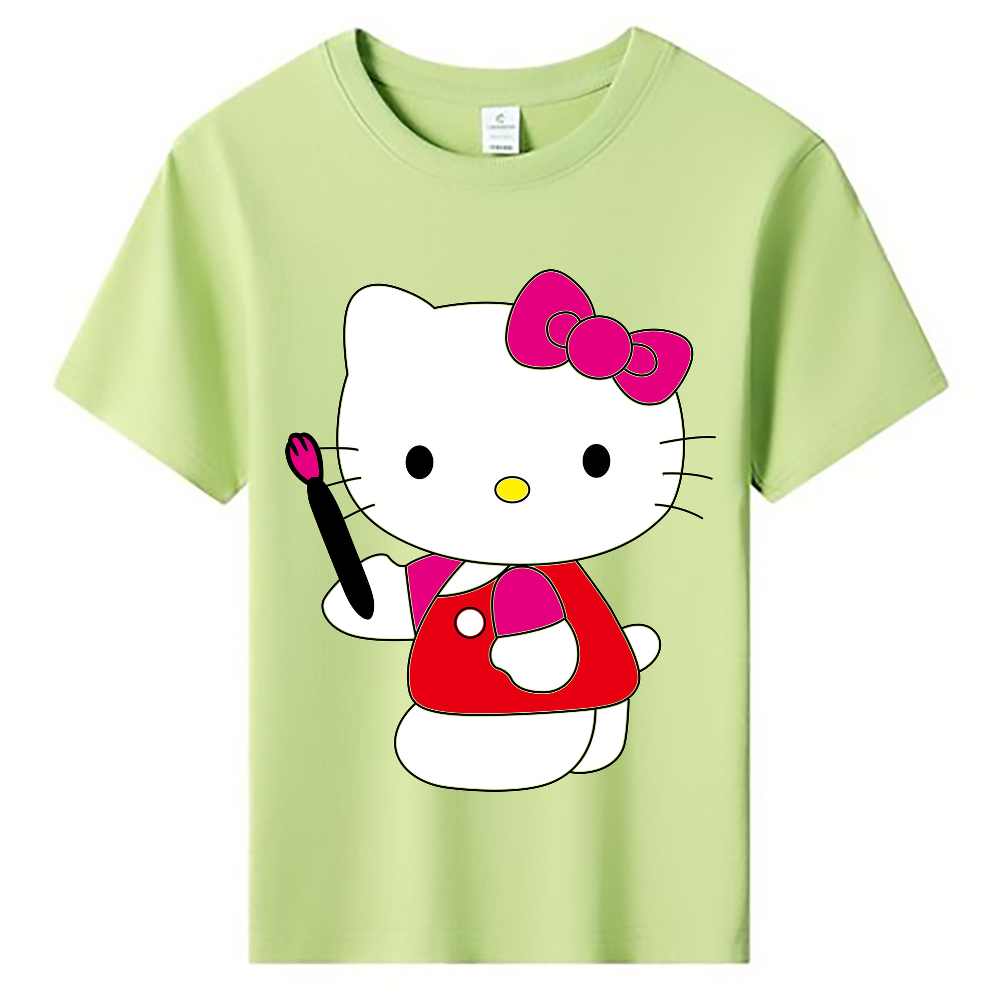 （画像用） Hello Kitty ハローキティ 綿100％キッズTシャツ（フロントプリント）